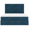vidaXL Ottoman-Bett mit Matratzen & LEDs Dunkelblau 140x200 cm Samt