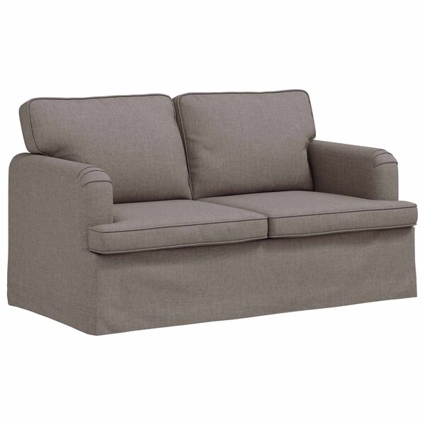 vidaXL Sofa Taupe Gesamtabmessungen: 144 x 80 x 85 cm (B x T x H) Samt