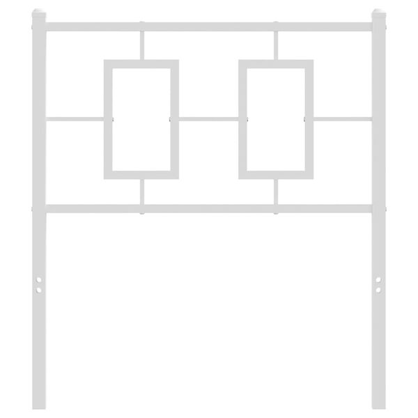 vidaXL Ersatz-Kopfteil Metall Wei&szlig; 75 cm