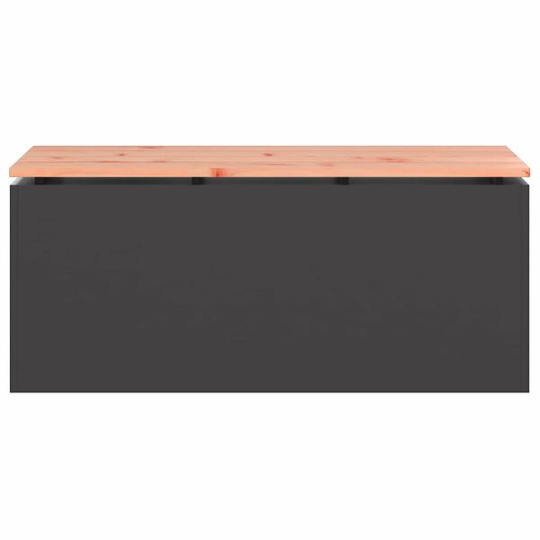 vidaXL Gartenbank Schwarz 100 x 40 x 43 cm