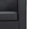 vidaXL Sofa-Set Kunstleder 3-Sitzer + 2-Sitzer + Sessel Schwarz