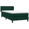 vidaXL Boxspringbett mit Matratze Dunkelgr&uuml;n 90x210 cm Samt