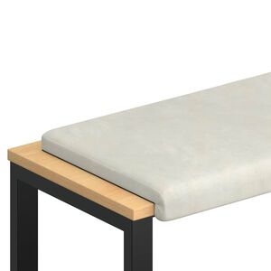 vidaXL Bankkissen Samt Creme Tiefe 35 cm