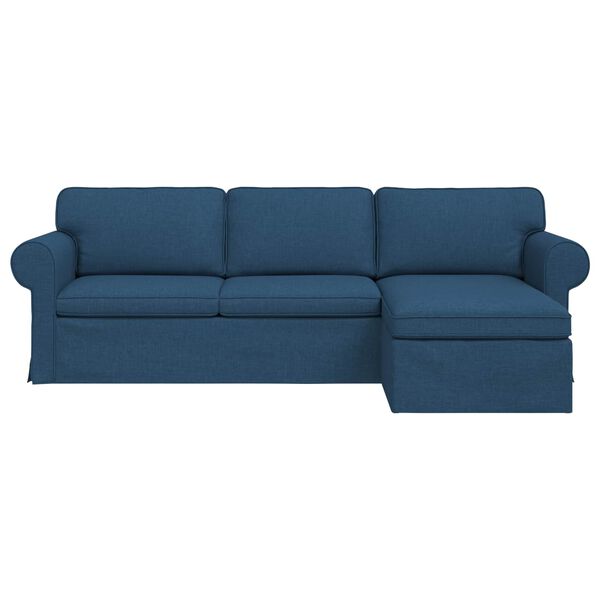 vidaXL Sofa Blau Gesamtabmessungen: 245 x 138 x 80 cm (B x T x H) Samt