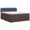 vidaXL Boxspringbett mit Matratze Dunkelbraun 160 x 200 cm Stoff