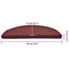 vidaXL Stufenmatten 30 Stk. 56x17x3 cm Bordeaux Halbrund