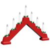 vidaXL Weihnachtskerzenbr&uuml;cke mit 7 LEDs Rot 39,5 x 5 x 29 cm