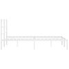 vidaXL Bettgestell mit Kopfteil Metall Weiß 140x190 cm