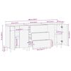 vidaXL Sideboard Akazienbraune Oberfl&auml;che Massivholz Mango
