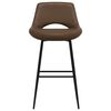 vidaXL Barhocker Dunkelbraun Kunstleder