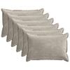 vidaXL Kissenbezug 6 stk. HOUTEN Hellgrau 50 x 75 cm Chenille-Stoff