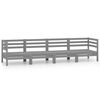 vidaXL 4-tlg. Garten-Lounge-Set Grau Kiefer Massivholz
