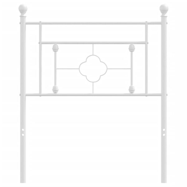 vidaXL Kopfteil Metall Wei&szlig; 75 cm
