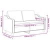 vidaXL 2-Sitzer-Sofa Creme 120 cm Stoff