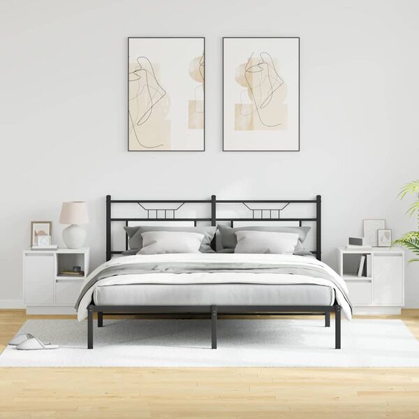 vidaXL Nachttisch 2 pcs Wei&szlig; 50 x 34,5 x 50 cm Holzwerkstoff