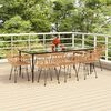 vidaXL 9-tlg. Garten-Essgruppe Poly Rattan