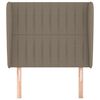 vidaXL Kopfteil mit Ohren Taupe 103x23x118/128 cm Stoff