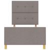 vidaXL Bettgestell mit Kopfteil Taupe 90 x 200 cm Stoff