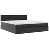 vidaXL Ottoman-Bett mit Matratzen & LEDs Schwarz 180x200 cm Kunstleder