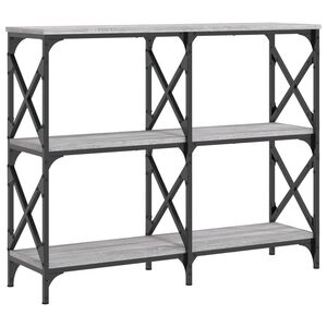 vidaXL Konsolentisch Grau Sonoma 100x28x80,5 cm Holzwerkstoff