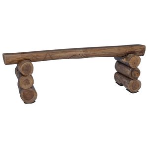 vidaXL Bank Natur 110 x 30 x 34 cm Massivholz Teak