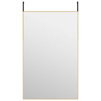 vidaXL Türspiegel Golden 50x80 cm Glas und Aluminium