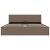 vidaXL Stauraumbett Hydraulisch Taupe Stoff 160&times;200 cm