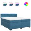 vidaXL Boxspringbett mit Matratze Blau 200x200 cm Samt