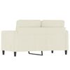 vidaXL 2-Sitzer-Sofa Creme 120 cm Samt
