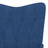 vidaXL Relaxsessel mit Hocker Blau Stoff