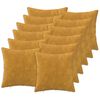vidaXL Kissen mit Kissen HEERLEN 12 Stk. Gelb Mikrofaser Fleece