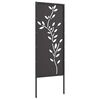 vidaXL Garten Sichtschutz-Leinwand Floral Schwarz 50 x 140 cm