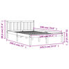 vidaXL Massivholzbett ohne Matratze Wachsbraun 140x190 cm Kiefernholz