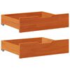 vidaXL Bettschubladen 2 Stk. Wachsbraun 65x55x17 cm Massivholz Kiefer