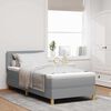 vidaXL Boxspringbett mit Matratze Hellgrau 80 x 200 cm Stoff