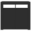 vidaXL Sideboard mit LED-Leuchten Schwarz 80x35x75 cm