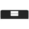 vidaXL TV-Schrank mit LED-Leuchten Schwarz Eichen-Optik 120x30x36 cm