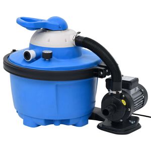 vidaXL Sandfilterpumpe Blau und Schwarz 385x620x432 mm 200 W 25 L