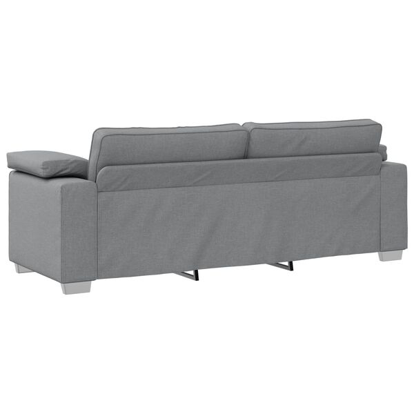 vidaXL Sofa Hellgrau 219 x 77 x 82 cm Stoff
