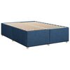 vidaXL Boxspringbett mit Matratze Blau 140x200 cm Stoff