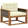 vidaXL Outdoor Mittelsofa Massivholz Akazie Natur