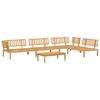 vidaXL Sofa Set mit Kissen Uni 5 pcs Beige Massivholz Akazie
