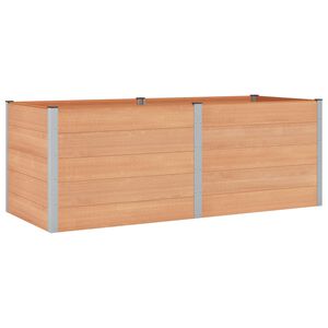 vidaXL Hochbeet Braun 250 x 100 x 91 cm WPC und Aluminium