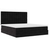 vidaXL Ottoman-Bett mit Matratzen Schwarz 180x200 cm Samt