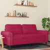 vidaXL 2-Sitzer-Sofa Weinrot 140 cm Samt