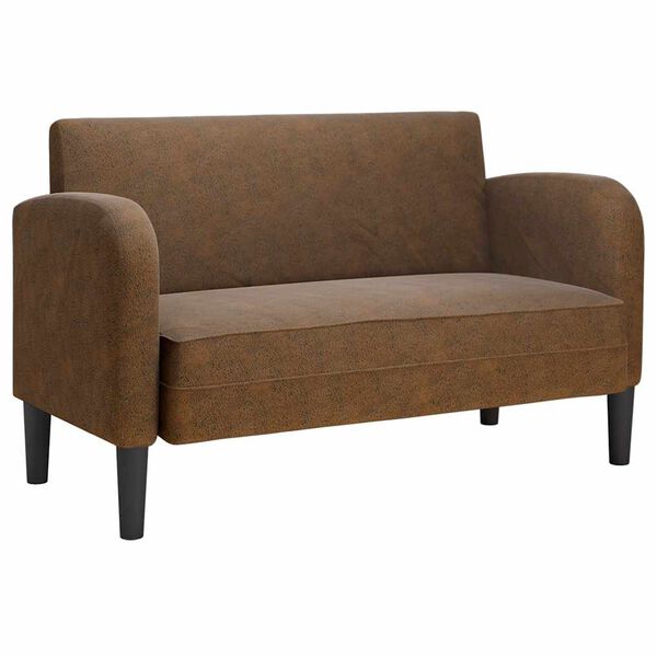 vidaXL Zweisitzer-Sofa Braun 110 cm Kunstleder