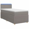 vidaXL Boxspringbett mit Matratze mit Kopfteil Taupe 90 x 190 cm Stoff