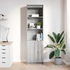 vidaXL Highboard Grau Sonoma 50x35x180 cm Holzwerkstoff