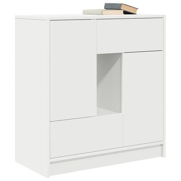 vidaXL Sideboard mit Schubladen und Türen Weiß 70,5x34x74,5 cm