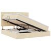 vidaXL Aufbewahrungsbett mit Matratze Creme 180 x 200 cm Stoff